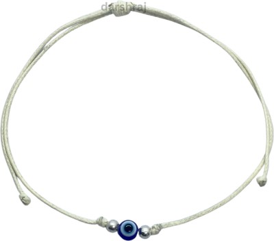 DARSHRAJ High Finish Threa Anklet Evil Eye With Silver Ball For Girls|Women Sterling Silver Anklet