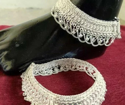 AamNa Enterprises Anklet with Heavy latkan - Payal - Pajeb for Girl's & Women's Wear Alloy Anklet(Pack of 2)