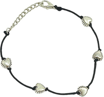 HIGH TRENDZ Stylish Black Thread Anklet With Charm Cotton Dori Anklet