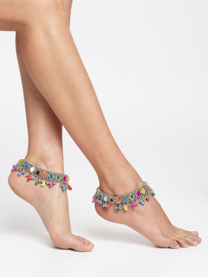 YouBella Alloy Anklet(Pack of 2)