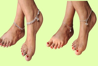 ANAY Anklet1 Metal Anklet(Pack of 2)