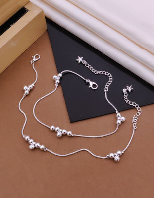 SHIVAY FASHION HUB JEWELLERY NEW SILVER PLATED ANKLET Alloy Anklet