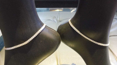 All of all enterprises MFT-044 SILVER ARTIFICAL SILVER ANKLET 9717098338 Alloy Anklet