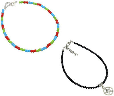 18 Fashion Street Alloy Anklet(Pack of 2)