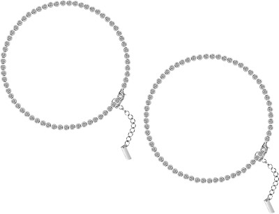 Ragya Jewels Sterling Silver Anklet(Pack of 2)