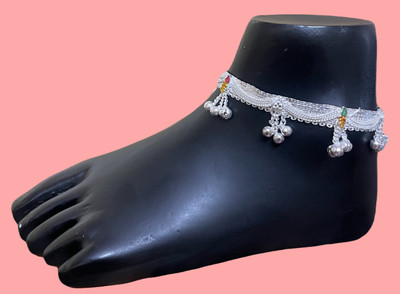 SONU SELECT Indian Traditional White Metal Anklets Payal Designer Fancy Collection Alloy Anklet