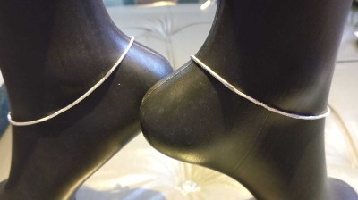 All of all enterprises MFT-043 SILVER ARTIFICAL SILVER ANKLET 9717098338 Alloy Anklet