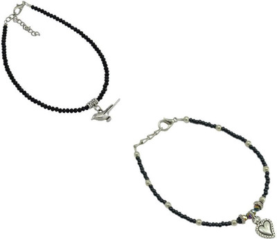 HIGH TRENDZ Alloy Anklet(Pack of 2)