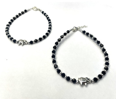 jsv cahira Elegant Elephant Charm Silver Anklets One Pair Alloy Anklet(Pack of 2)