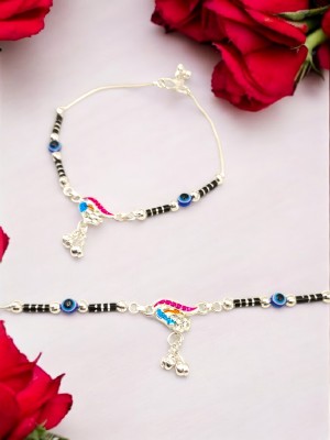 UVX fashion & tech Trendy silver plated alloy anklets Payals in trendy design. Alloy Anklet