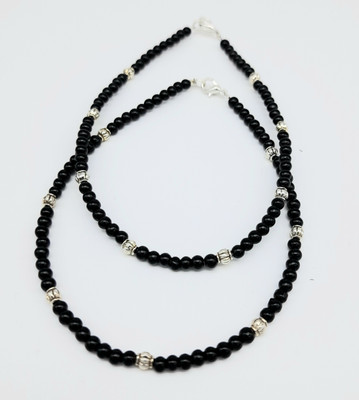 AKS Jewelz Bead anklet-38 Glass Anklet(Pack of 2)