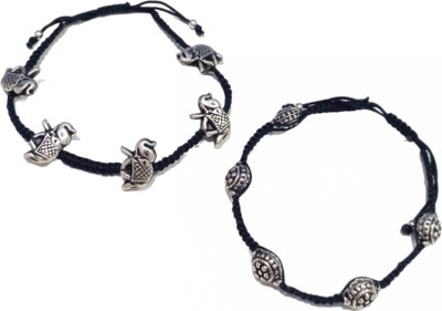 Mrigangi Hanging Charm Thread Anklet/Nazariya anklet Cotton Dori Anklet (Pack of 2) Cotton Dori Anklet(Pack of 2)
