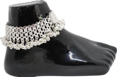 BHORIWAL Indian Traditional White Metal Anklets Payal Designer Fancy Collection Alloy Anklet