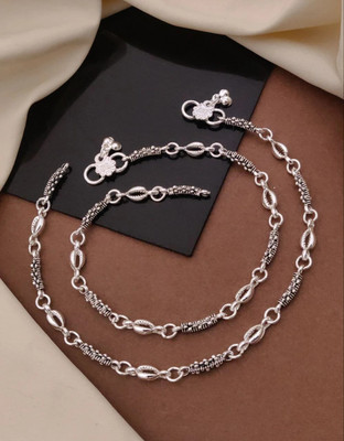 KanGen Villa Creation Sterling Silver Anklet(Pack of 2)