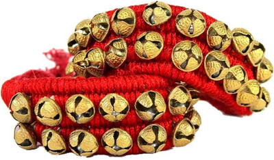 Minkiya Traditional Ethnic Heavy Fancy work Alloy Anklet/Payal/Pajeb (Pack of 2) Alloy Anklet