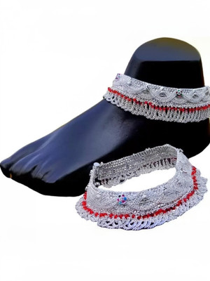 BHAWANA COLLECTION Ghunghroo Jhallar Heavy Traditional Alloy Anklet (Pack of 2) Alloy Anklet(Pack of 2)