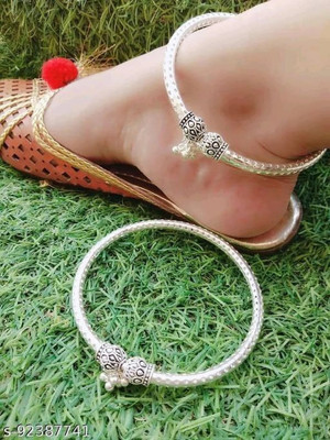 VISITART JEWLLERY Antique Design Traditional Kada for Women and Girls, Brass Alloy Anklet