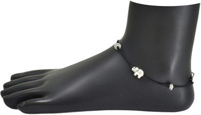 HIGH TRENDZ Premium Stylish Black Thread Anklet With Charm Cotton Dori Anklet