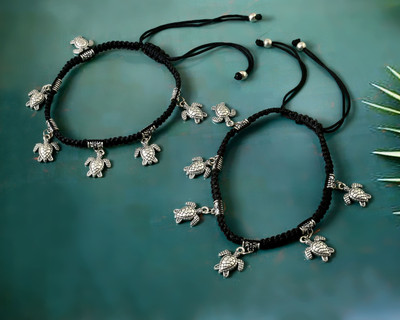VV Creations TURTLE-LTKN-BLACK Alloy Anklet