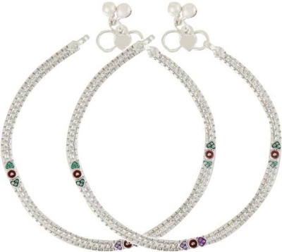 Charms Traditional Silver Plated Alloy Anklet