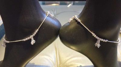 All of all enterprises MFT-046 SILVER ARTIFICAL SILVER ANKLET 9717098338 Alloy Anklet