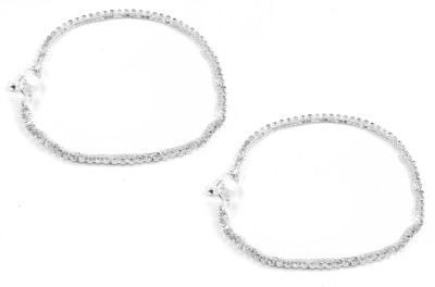 Jewar Mandi JewarHaat Silver Plated Anklet for Women and Girls Brass Anklet