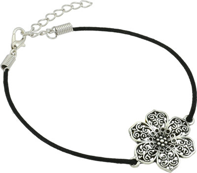 HIGH TRENDZ Stylish Black Thread Anklet With Charm Cotton Dori Anklet