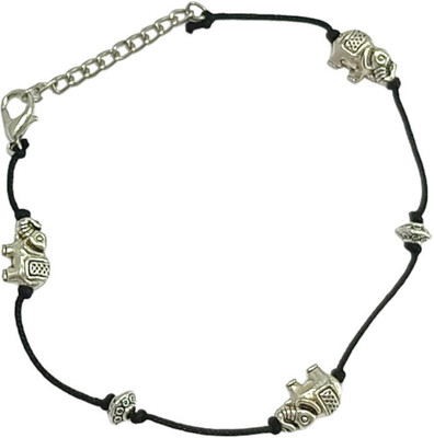HIGH TRENDZ Stylish Black Thread Anklet With Charm Cotton Dori Anklet