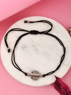 Silvermerc Designs Silver Plated Triple Ball Beaded Anklet Brass Anklet
