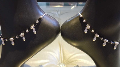 All of all enterprises MFT-045 SILVER ARTIFICAL SILVER ANKLET 9717098338 Alloy Anklet