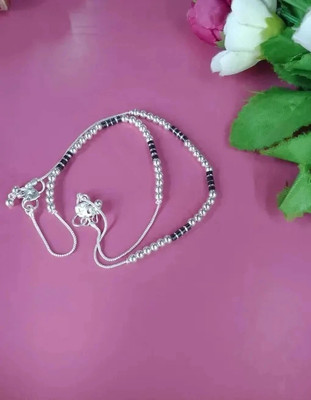 house of common Slim Anklets Jhaler Payal Pazeb Bridal Paijan Moti Pajeb Legchain Foot Jewellery Alloy Anklet