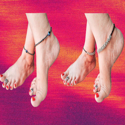 ANAY Anklet Set Alloy Anklet(Pack of 2)