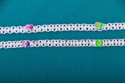 SRRE 10.5-inch trending FANCY anklets Silver Anklet(Pack of 2)