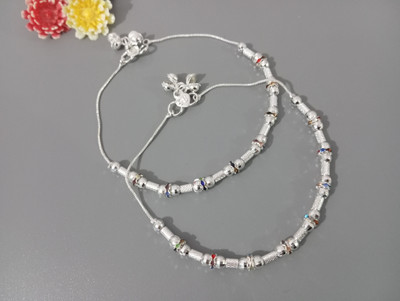 GRISHMA GOTA CHANDI ANKLET 11 Alloy Anklet(Pack of 2)