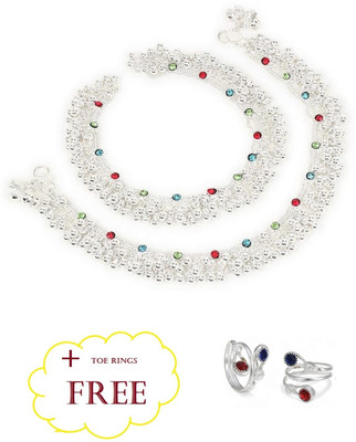 URBANELA Metal Silver Silver, Multicolor Jewellery Set(Pack of 2)