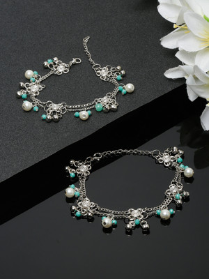 YouBella Alloy Anklet(Pack of 2)