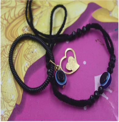 AFH Heart Charm 1 Pc Nazariya Anklet Blue Evil Eye Bracelet for Girls and Women Acrylic Anklet(Pack of 2)