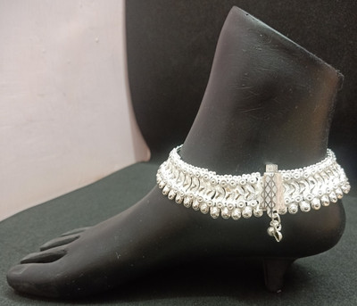 SONU SELECT Heavy Gota Chandi Whit Metail Bridal Payal Pajeb Alloy Anklet
