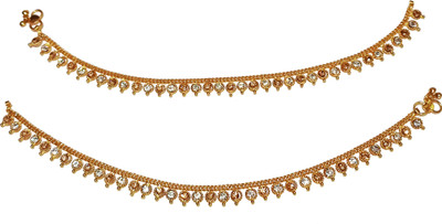 Adhira's Festive Special New Golden Payals/Anklets by Adhira's Alloy Anklet
