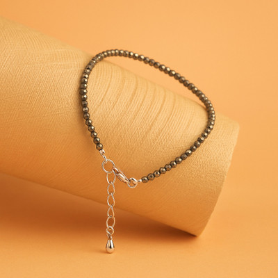 Just Lord Raw Pyrite Anklet | Attract Money & Wealth for Women & Men Stone Anklet