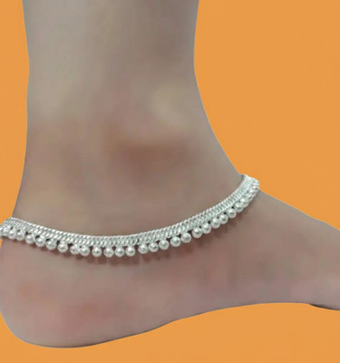 N.K.S Kolusu doted ball for women in 10.25 inches size Brass Anklet (Pack of 2) Alloy Anklet