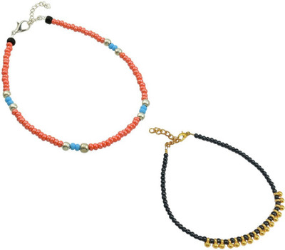 HIGH TRENDZ Alloy Anklet(Pack of 2)