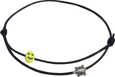 Gurjari Jewellers smily and Turtoise two layer thread anklet Cotton Dori Anklet