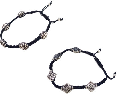 Mrigangi Hanging Charm Thread Anklet/Nazariya anklet Cotton Dori Anklet (Pack of 2) Alloy Anklet(Pack of 2)