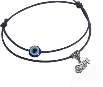 Gurjari Jewellers EvilEye and BEST FRIEND FOREVER hanging two layer thread anklet Cotton Dori Anklet