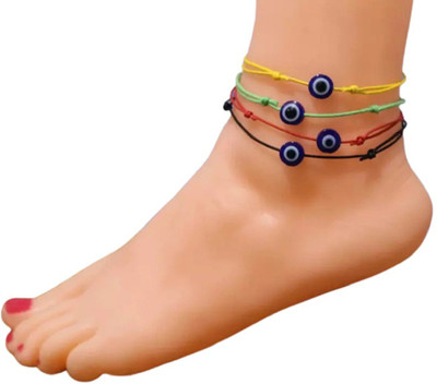 MANMORA Fabric Anklet(Pack of 4)