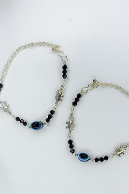 clozan Evil Eye Elephant Anklet Pair Alloy Anklet(Pack of 2)