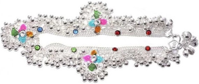 AANYACRYSTAL anklets nupur design Alloy Anklet(Pack of 2)