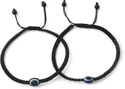 Ligament 1 Evil Eye Black Thread Anklet Alloy Anklet(Pack of 2)