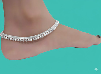 N.K.S Kolusu doted ball for women in 10.25 inches size Brass Anklet (Pack of 2) Alloy Anklet